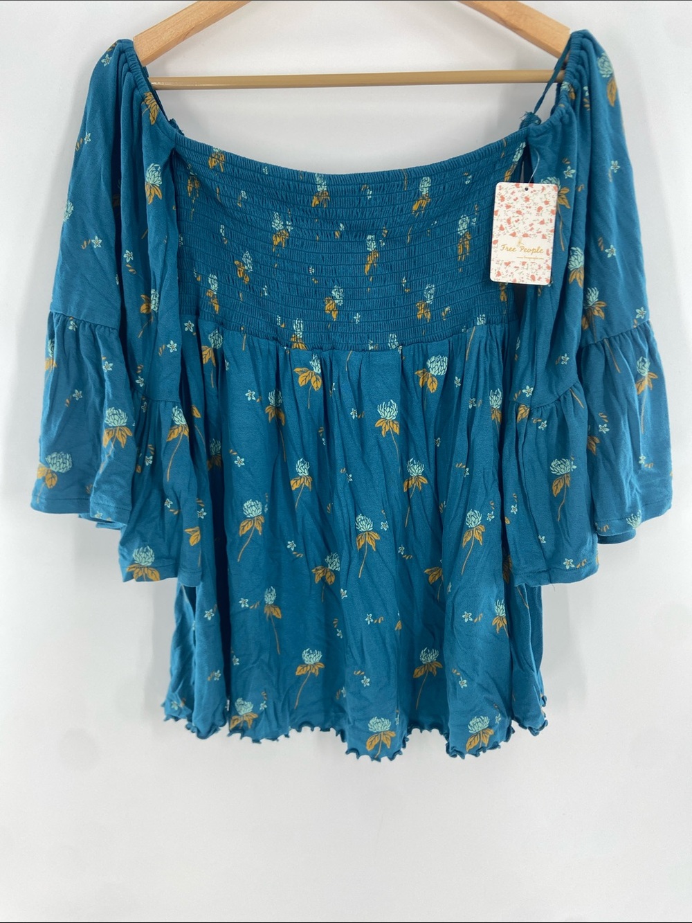 Free People Mermaid Combo Blouse Size L NWT